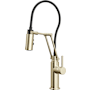 Brizo Odin 1.8 GPM Pre-Rinse Pull-Down Kitchen Faucet with Dual Jointed Articulating Arm and Magnetic Docking Spray Head Brilliance Polished Nickel