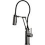 Brizo Odin 1.8 GPM Pre-Rinse Pull-Down Kitchen Faucet with Dual Jointed Articulating Arm and Magnetic Docking Spray Head Luxe Steel