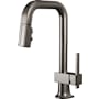 Brizo Frank Lloyd Wright 1.8 GPM Single Hole Pull Down Prep Kitchen Faucet with Square Spout - Less Handle Brilliance Black Onyx