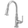 Brizo Rook 1.8 GPM Single Hole Pull Down Prep/Bar Faucet with MagneDock - Limited Lifetime Warranty Chrome