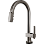 Brizo Frank Lloyd Wright 1.8 GPM Single Hole Smart Touch Pull Down Kitchen Faucet with Arc Spout - Less Handle Brilliance Black Onyx