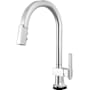 Brizo Frank Lloyd Wright 1.8 GPM Single Hole Smart Touch Pull Down Kitchen Faucet with Arc Spout - Less Handle Chrome