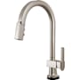Brizo Frank Lloyd Wright 1.8 GPM Single Hole Smart Touch Pull Down Kitchen Faucet with Arc Spout - Less Handle Brilliance Stainless