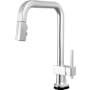 Brizo Frank Lloyd Wright 1.8 GPM Single Hole SmartTouch Pull Down Kitchen Faucet with On/Off Touch Activation, Square Spout - Less Handle Chrome