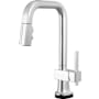 Brizo Frank Lloyd Wright 1.8 GPM Single Hole Smart Touch Pull Down Prep Kitchen Faucet with Square Spout - Less Handle Chrome