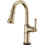 Brizo Artesso Pull Down Prep/Bar Faucet With SmartTouch® Technology - Limited Lifetime Warranty (5 Year on Electronic Parts) Luxe Gold