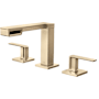 Brizo Frank Lloyd Wright 1.2 GPM Widespread Bathroom Faucet with Side Spout Laminar Flow - Less Handles and Drain Assembly Luxe Gold