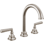 Brizo Beauclere 1.2 GPM Widespread Bathroom Faucet - Less Drain Assembly and Handles Luxe Nickel