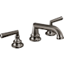 Brizo Beauclere 1.2 GPM Widespread Bathroom Faucet - Less Drain Assembly and Handles Brilliance Black Onyx