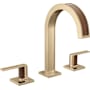 Brizo Frank Lloyd Wright 1.2 GPM Widespread Bathroom Faucet - Less Handles and Drain Assembly Luxe Gold / Wood