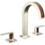 Brizo Frank Lloyd Wright 1.2 GPM Widespread Bathroom Faucet - Less Handles and Drain Assembly Brilliance Polished Nickel / Wood