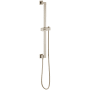 Brizo Essential 30" Linear Square Slide Bar with Hose and Integrated Wall Supply Brilliance Brushed Nickel