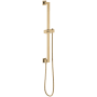 Brizo Essential 30" Linear Square Slide Bar with Hose and Integrated Wall Supply Luxe Gold