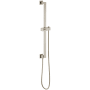Brizo Essential 30" Linear Square Slide Bar with Hose and Integrated Wall Supply Luxe Nickel