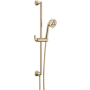 Brizo Beauclere 1.75 GPM Multi Function Hand Shower Set with Slide Bar, Hose and Integrated Wall Elbow Luxe Gold