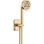 Brizo Beauclere 1.75 GPM Multi Function Hand Shower with Hose, Holder and Integrated Wall Elbow Polished Gold