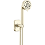 Brizo Beauclere 1.75 GPM Multi Function Hand Shower with Hose, Holder and Integrated Wall Elbow Brilliance Polished Nickel