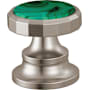 Brizo Beauclere Wheel Handles with Malachite Insert for Widespread Bathroom Faucet Luxe Nickel / Malachite