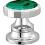 Brizo Beauclere Wheel Handles with Malachite Insert for Widespread Bathroom Faucet Polished Chrome / Malachite