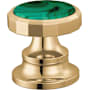 Brizo Beauclere Wheel Handles with Malachite Insert for Widespread Bathroom Faucet Polished Gold / Malachite