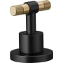 Brizo Litze T Lever Handles for Widespread Bathroom Faucet Matte Black / Luxe Gold