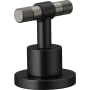 Brizo Litze T Lever Handles for Widespread Bathroom Faucet Matte Black / Luxe Steel