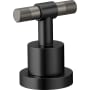 Brizo Litze Lever Handles for Roman Tub Faucet Matte Black / Luxe Steel