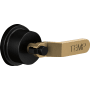 Brizo Litze Handle Kit for Sensori Thermostatic Valve Trim - Industrial Lever Handle Matte Black / Luxe Gold