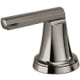 Brizo Levoir Widespread Bidet Lever Handle Kit - Set of 2 Brilliance Black Onyx