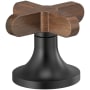 Brizo Widespread Lavatory Low Teak Cross Handles Only Matte Black