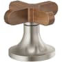 Brizo Widespread Lavatory Low Teak Cross Handles Only Brilliance Brushed Nickel