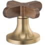 Brizo Widespread Lavatory Low Teak Cross Handles Only Luxe Gold