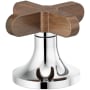 Brizo Widespread Lavatory Low Teak Cross Handles Only Chrome