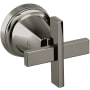 Brizo Levoir Wall Mounted Tub Filler Cross Handle Kit - Set of 2 Brilliance Black Onyx