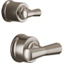 Brizo Beauclere Cross Handles for Pressure Balance Shower Trim with Integrated Diverter Luxe Nickel