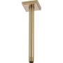 Brizo Essential 10" Ceiling Mounted Shower Arm and Square Flange Luxe Gold