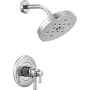 Brizo Atavis Thermostatic Shower Only Trim Package with 1.75 GPM Multi Function Shower Head and Integrated Volume Control - Less Rough In Chrome