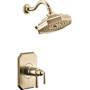 Brizo Beauclere Shower Only Trim Package with 1.75 GPM Multi-Function Function Shower Head Luxe Gold