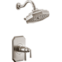 Brizo Beauclere Shower Only Trim Package with 1.75 GPM Multi-Function Function Shower Head Luxe Nickel