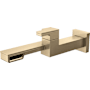 Brizo Frank Lloyd Wright 1.2 GPM Wall Mounted Single Handle Bathroom Faucet with Side Spout Laminar Flow - Less Rough-in and Drain Assembly Luxe Gold