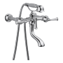 Brizo Wall Mounted Tub Filler with Hand Shower from the Baliza Collection Chrome