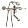 Brizo Wall Mounted Tub Filler with Hand Shower from the Baliza Collection Brilliance Polished Nickel