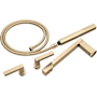 Brizo Frank Lloyd Wright Two Handle Tub Filler Trim Kit with Hand Shower and Lever Handles - Less Body Assembly and Union Luxe Gold