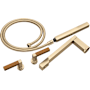 Brizo Frank Lloyd Wright Two Handle Tub Filler Trim Kit with Hand Shower and Lever Handles - Less Body Assembly and Union Luxe Gold / Wood