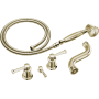 Brizo Atavis Two Handle Tub Filler Trim Kit with Hand Shower - Less Body Assembly and Union Brilliance Polished Nickel
