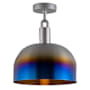 Buster + Punch Forked 13" Wide LED Semi-Flush Ceiling Fixture with Metal Shade Burnt Steel