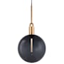 Buster + Punch Forked 13" Wide LED Pendant with Glass Shade Brass / Smoked
