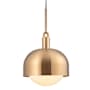 Buster + Punch Forked 13" Wide LED Pendant with Metal and Glass Shade Brass / Opal