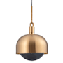 Buster + Punch Forked 13" Wide LED Pendant with Metal and Glass Shade Brass / Smoked