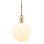 Buster + Punch Forked 13" Wide LED Pendant with Glass Shade Brass / Opal
